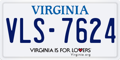 VA license plate VLS7624