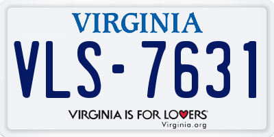 VA license plate VLS7631