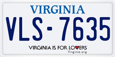VA license plate VLS7635