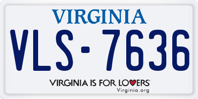 VA license plate VLS7636