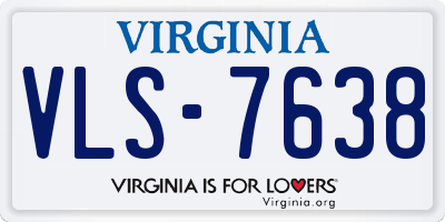 VA license plate VLS7638