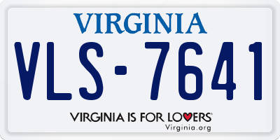 VA license plate VLS7641