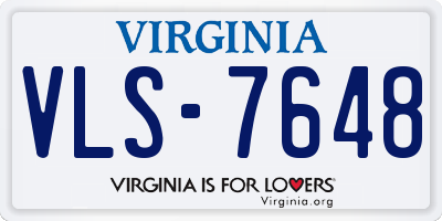 VA license plate VLS7648