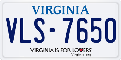 VA license plate VLS7650