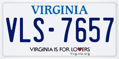 VA license plate VLS7657