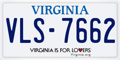 VA license plate VLS7662