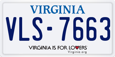 VA license plate VLS7663
