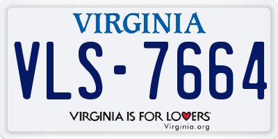 VA license plate VLS7664
