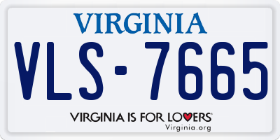 VA license plate VLS7665