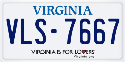 VA license plate VLS7667