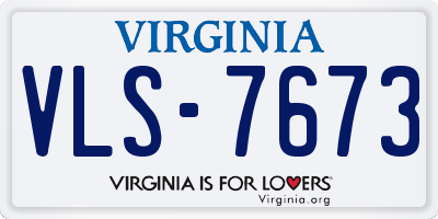 VA license plate VLS7673