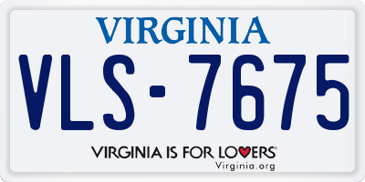 VA license plate VLS7675