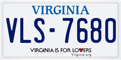 VA license plate VLS7680