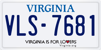 VA license plate VLS7681