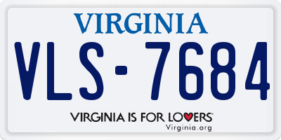 VA license plate VLS7684