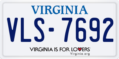 VA license plate VLS7692