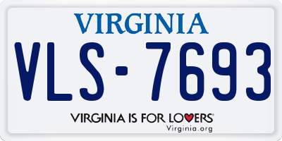 VA license plate VLS7693