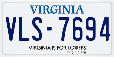 VA license plate VLS7694