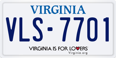 VA license plate VLS7701