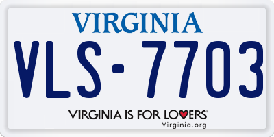 VA license plate VLS7703