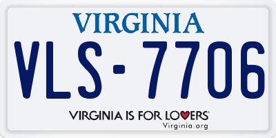 VA license plate VLS7706