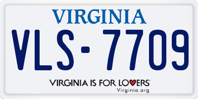 VA license plate VLS7709
