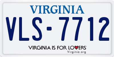VA license plate VLS7712