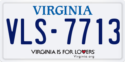 VA license plate VLS7713