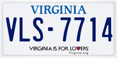 VA license plate VLS7714