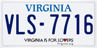 VA license plate VLS7716