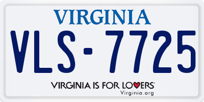 VA license plate VLS7725