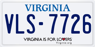 VA license plate VLS7726