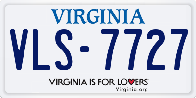 VA license plate VLS7727