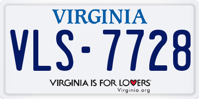 VA license plate VLS7728