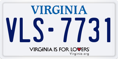 VA license plate VLS7731