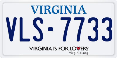 VA license plate VLS7733
