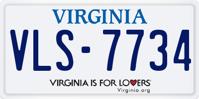 VA license plate VLS7734