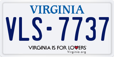 VA license plate VLS7737