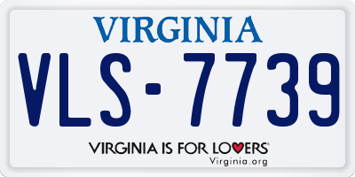VA license plate VLS7739
