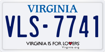 VA license plate VLS7741