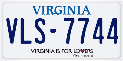 VA license plate VLS7744