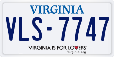 VA license plate VLS7747