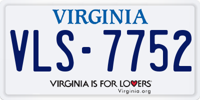 VA license plate VLS7752