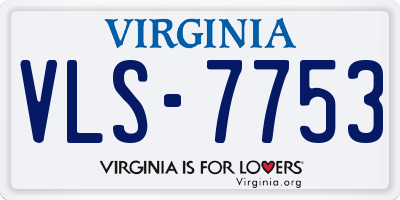 VA license plate VLS7753