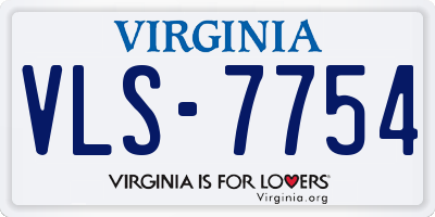 VA license plate VLS7754