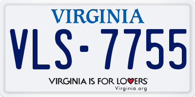 VA license plate VLS7755