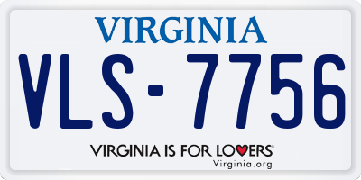 VA license plate VLS7756