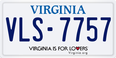 VA license plate VLS7757