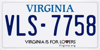 VA license plate VLS7758
