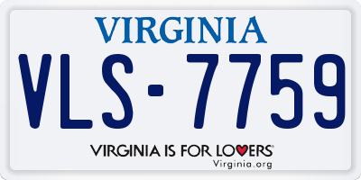 VA license plate VLS7759